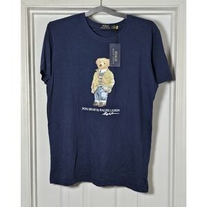 Polo Ralph Lauren Polo Bear T-Shirt Mens Size Medium Short Sleeve Navy